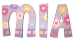 Fun Flowers Hand Painted Wall Letters
