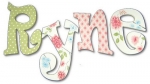 Ryne's Dahlia Garden Hand Painted Wall Letters