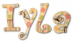 Lovely Birdies Hand Painted Wall Letters