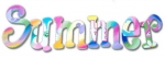 Retro Summer Hand Painted Wall Letters