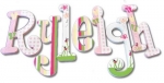 Ryleigh's Springtime Delight Hand Painted Wall Letters