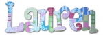 Hawaiian Patchwork Hand Painted Wall Letters