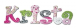 Funky Splash Hand Painted Wall Letters
