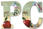 Toddler Teacher Hand Painted Wall Letters