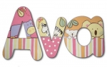 Ava's Tropical Punch Hand Painted Wall Letters