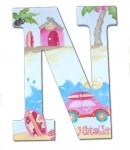 Beach Fun Hand Painted Wall Letters