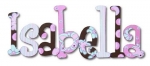 Beautiful Bella Hand Painted Wall Letters