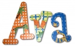 Ava's Animals Hand Painted Wall Letters