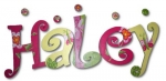 Garden of Haley Hand Painted Wall Letters