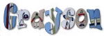 Robots! Hand Painted Wall Letters