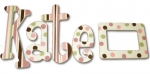 Painted Single Frame - Dots (letters sold separately)