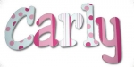 Pink Strawberry Truffles Hand Painted Nursery Wall Letters