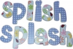 Splish Splash Hand Painted Wall Letters