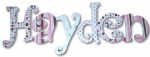 Happy Hayden Hand Painted Wall Letters