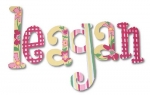 Tea Rose Bedding Hand Painted Wall Letters