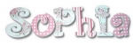 Soft Sophia Hand Painted Wall Letters