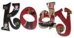 Pirate Treasure Chest Hand Painted Wall Letters