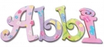 Flutters and Flowers Hand Painted Wall Letters