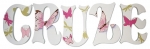 Elegant Butterfly Painted Wall Letters