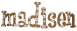 Retro Brown Circles Painted Wall Letters