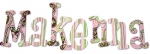 Pink and Brown Paisley Painted Wall Letters