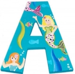 Mermaid Hand Painted Wall Letters