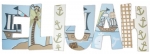 Ahoy Mate Nautical Painted Wall Letters