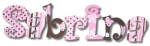 Pink Brownie Hand Painted Wall Letters