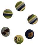 Nail Covers and Knobs - Bugs and Stripes