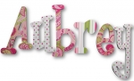 Aubrey Pink Paisley Hand Painted Wall Letters